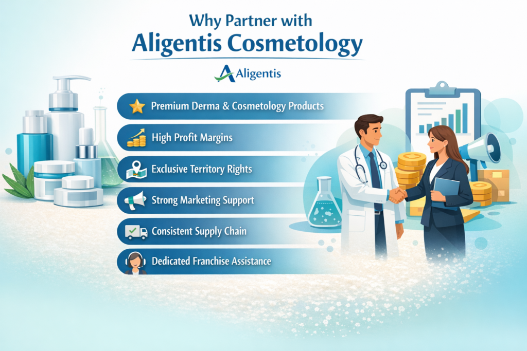 Aligentis Cosmetology Best derma PCD pharma franchise in chandigarh panchkula